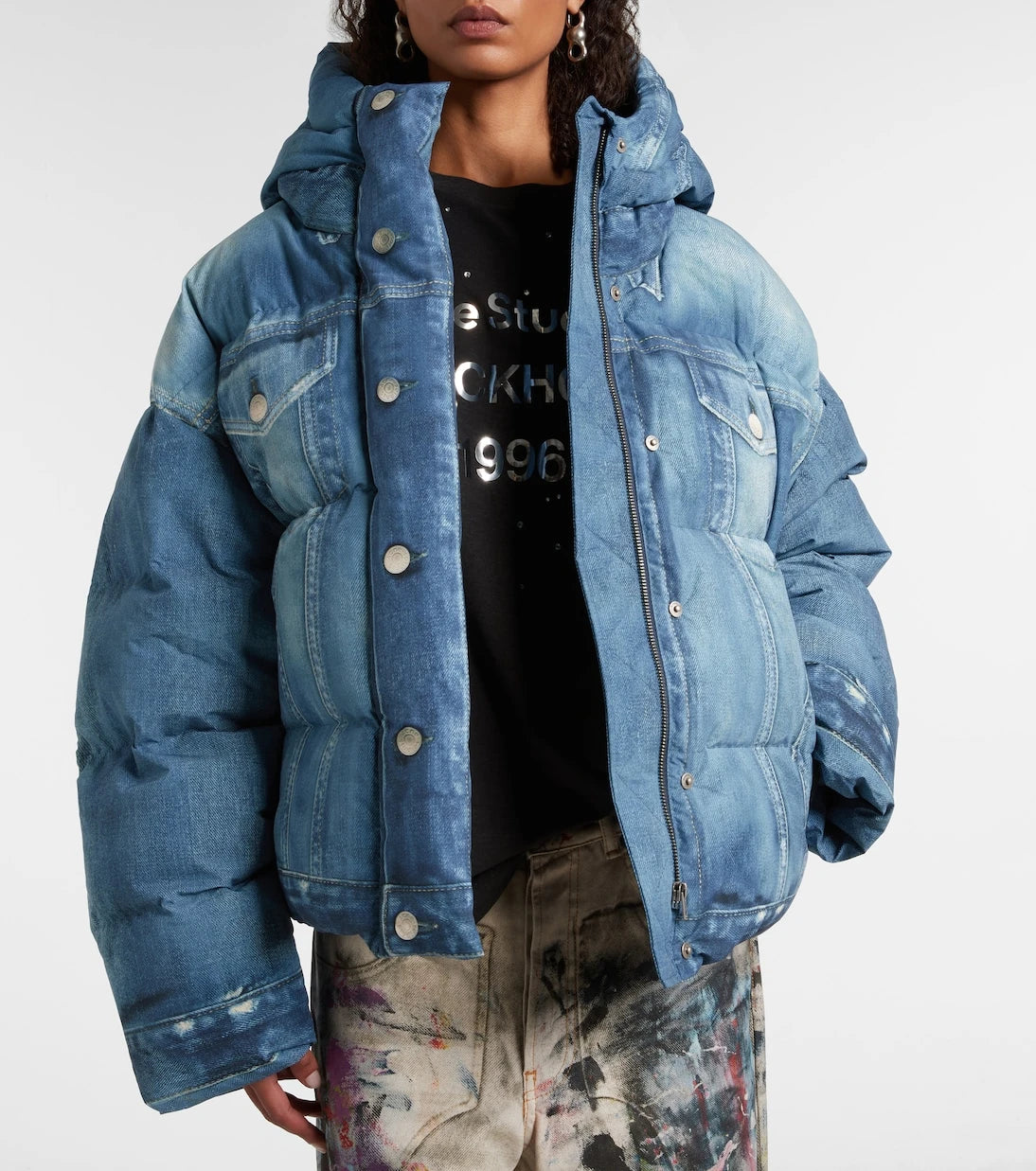 Acne Studios - Trompe-l’oeil kuş tüyü ceket