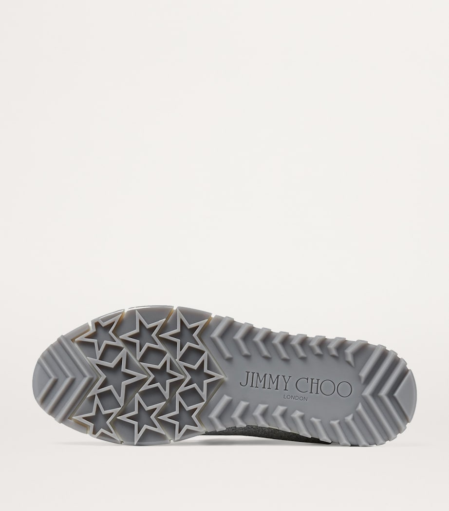 Jimmy Choo Grey Embellished Veles Sneakers