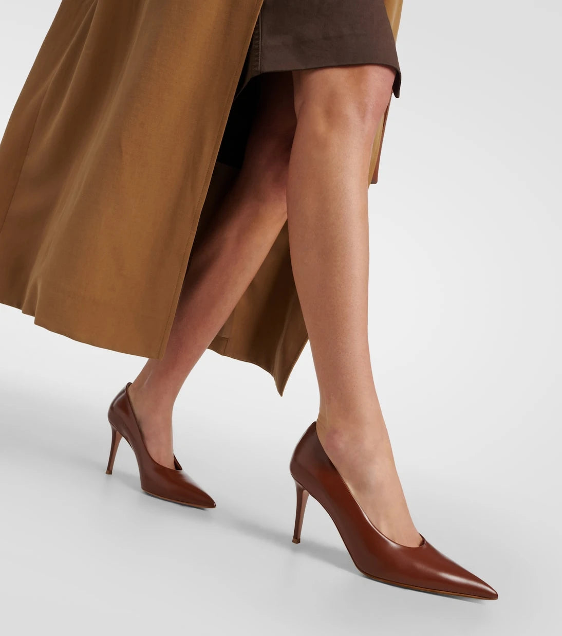 Gianvito Rossi - حذاء جيانفيتو 85 الجلدي بكعب عالٍ