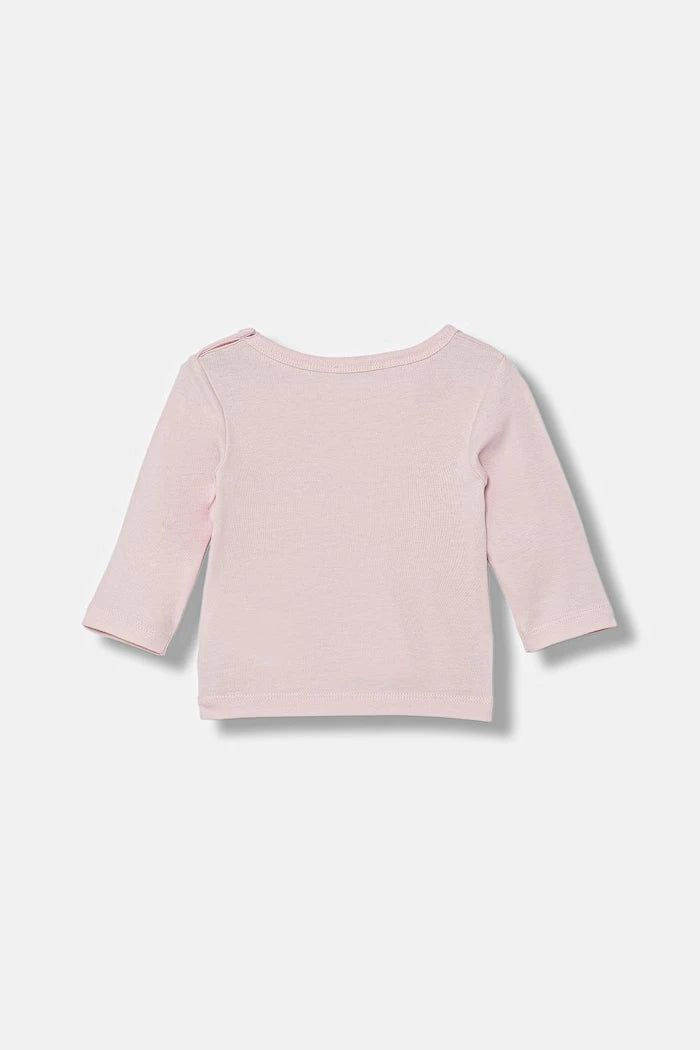 United Colors of Benetton çocuklar için pamuklu uzun kollu bluz
