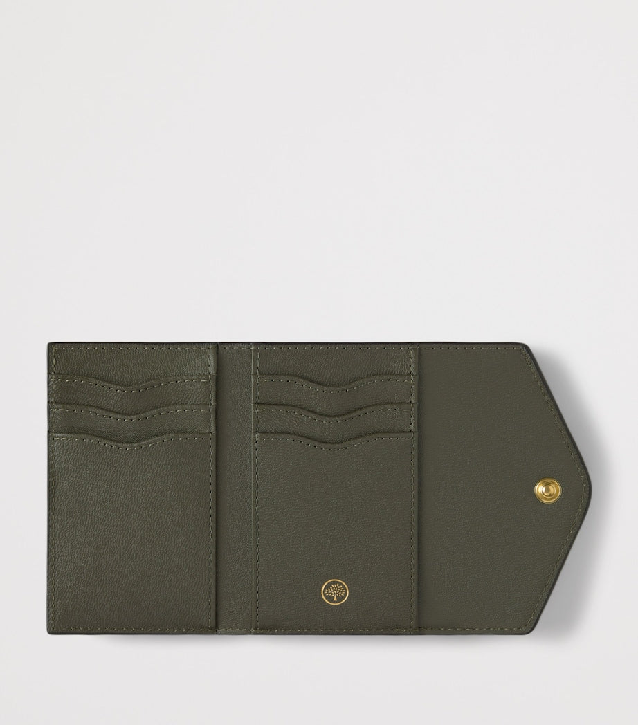 Mulberry GREEN Leather Folded Multi-Card Wallet