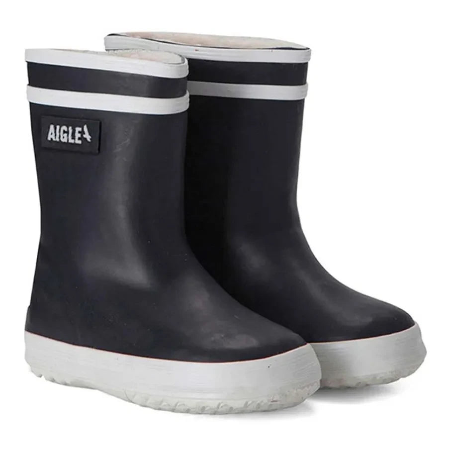 Aigle - Baby Flac Lined Rain Boots | Navy blue