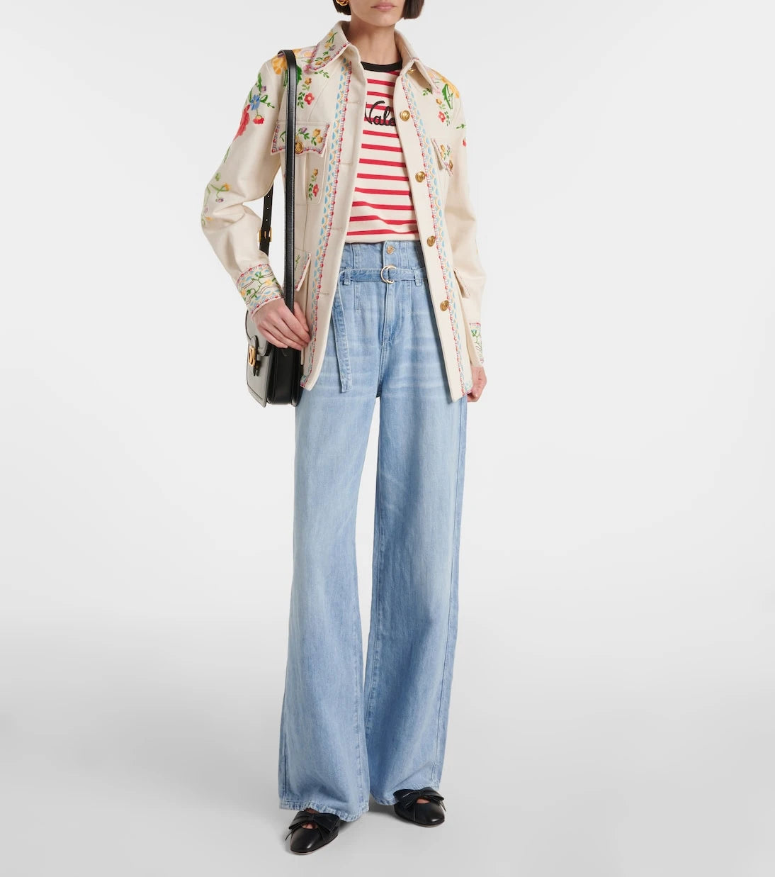 7 For All Mankind - Phoenix belted high-rise wide-leg jeans