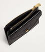 Black Leather Zip-Up Card Holder
