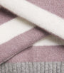 Eleventy White Cashmere-Blend Stripe Rollneck Sweater