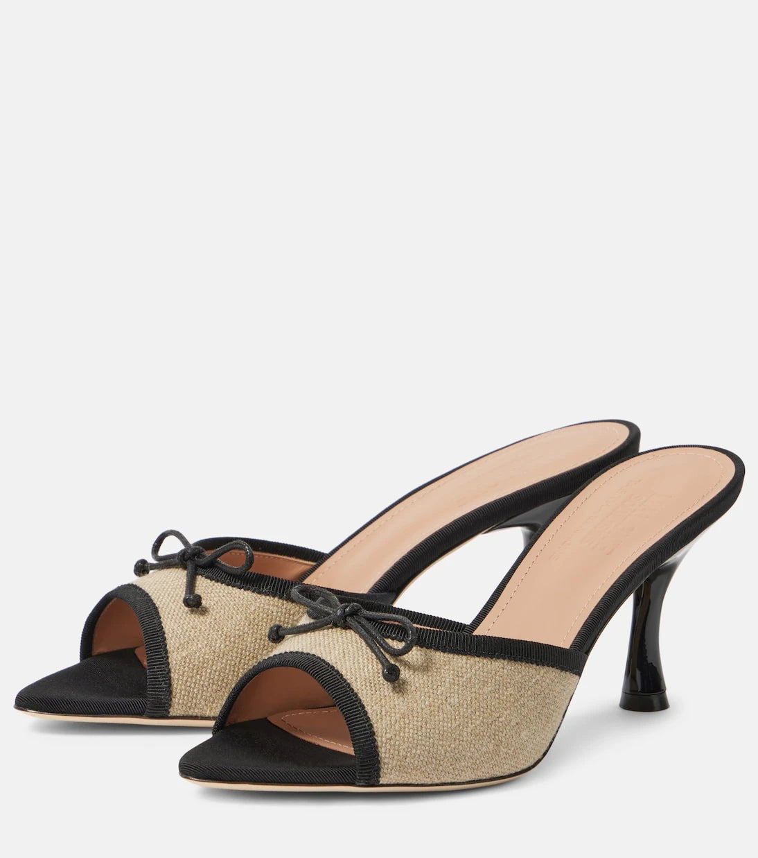 Malone Souliers - x Tabitha Simmons 70 leather-trimmed mules