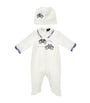 Embroidered Car All-In-One and Hat Set (1-9 Months)