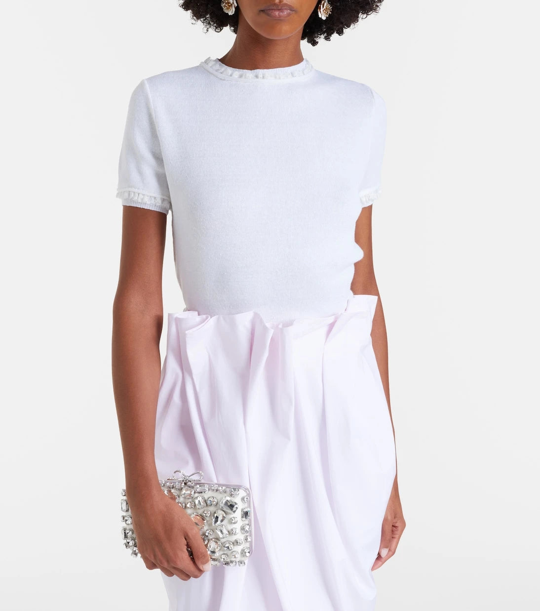 Shushu/Tong - Lace-trimmed linen top