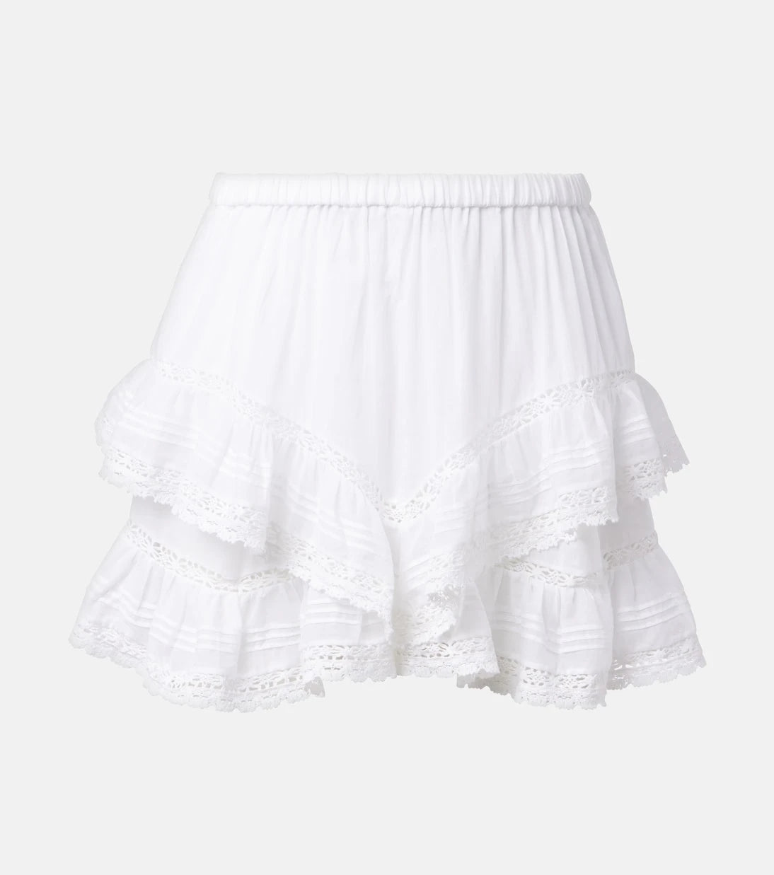 Marant Etoile - Geana ruffled cotton shorts