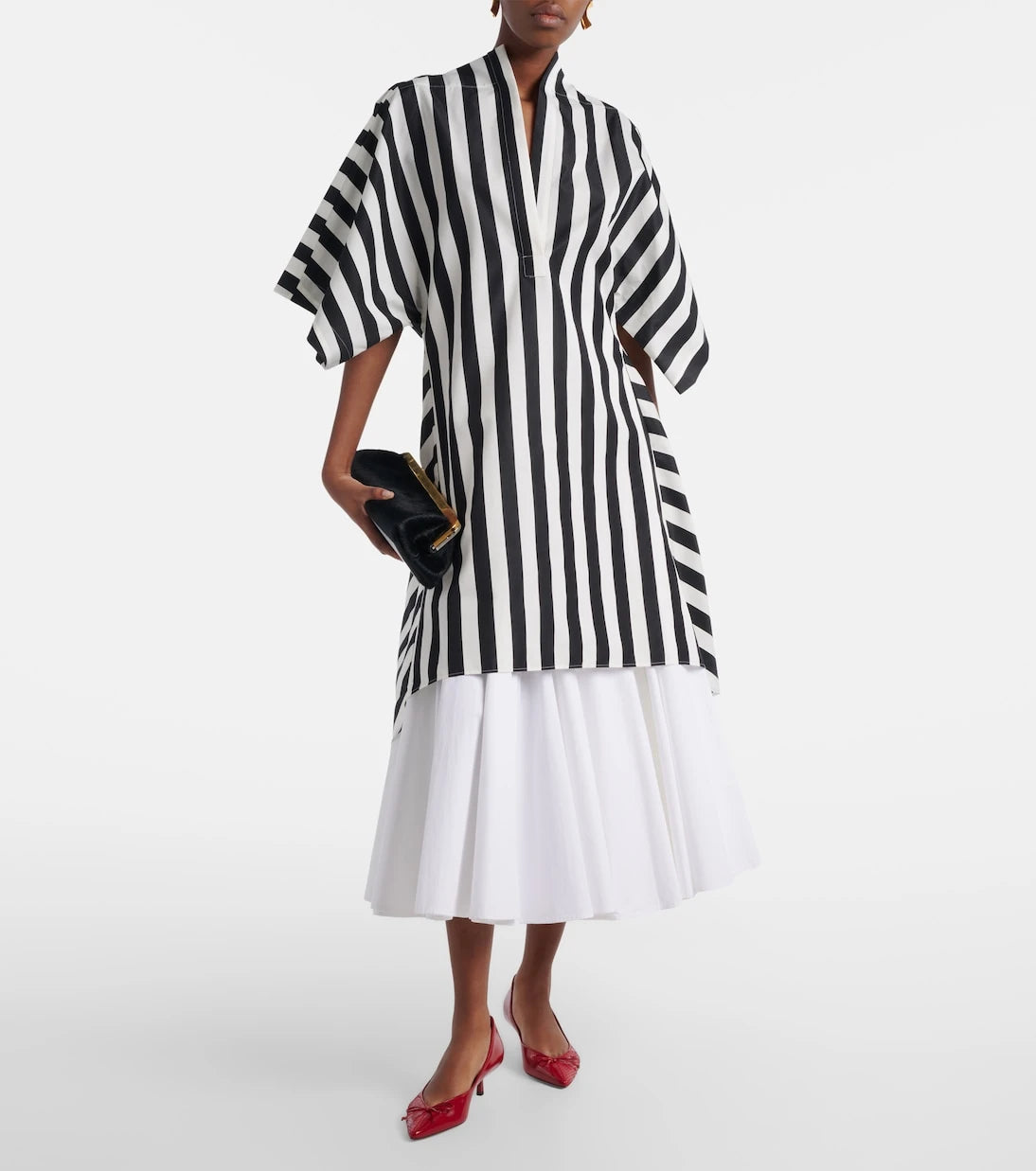 Jacquemus - Moisson çizgili pamuk ve ipek tunik