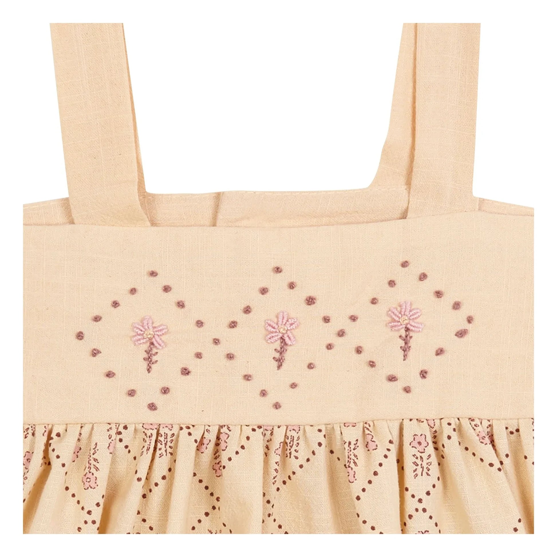 birinit - Castelflorite embroidered romper | Honey