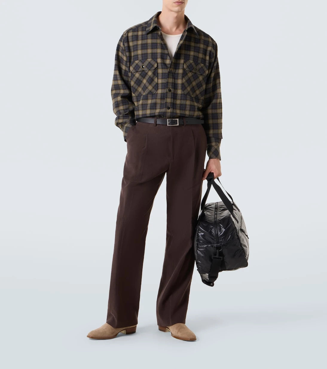Saint Laurent - Checked wool overshirt