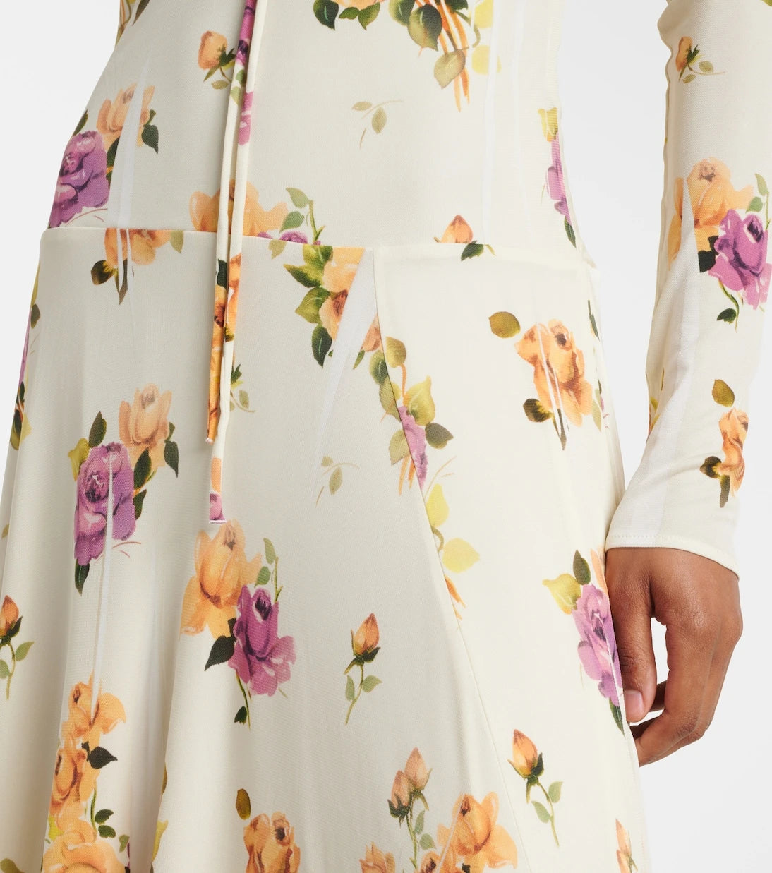 Acne Studios - Edna floral asymmetric midi dress