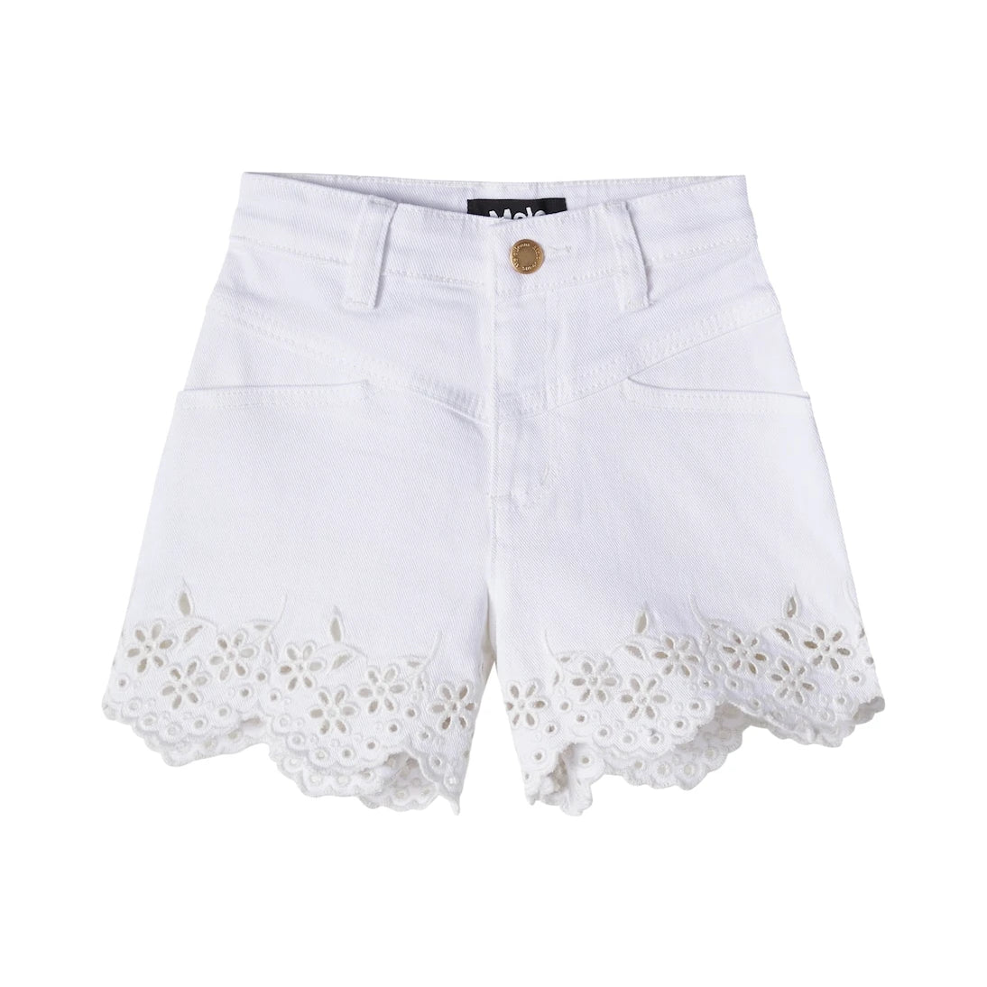 Molo - Adalyn broderie anglaise denim shorts