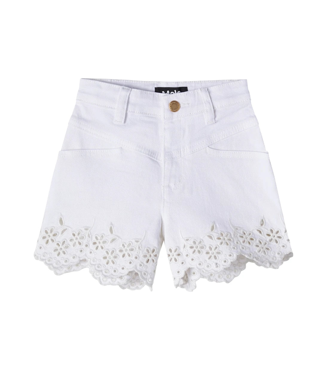 Molo - Adalyn broderie anglaise denim shorts