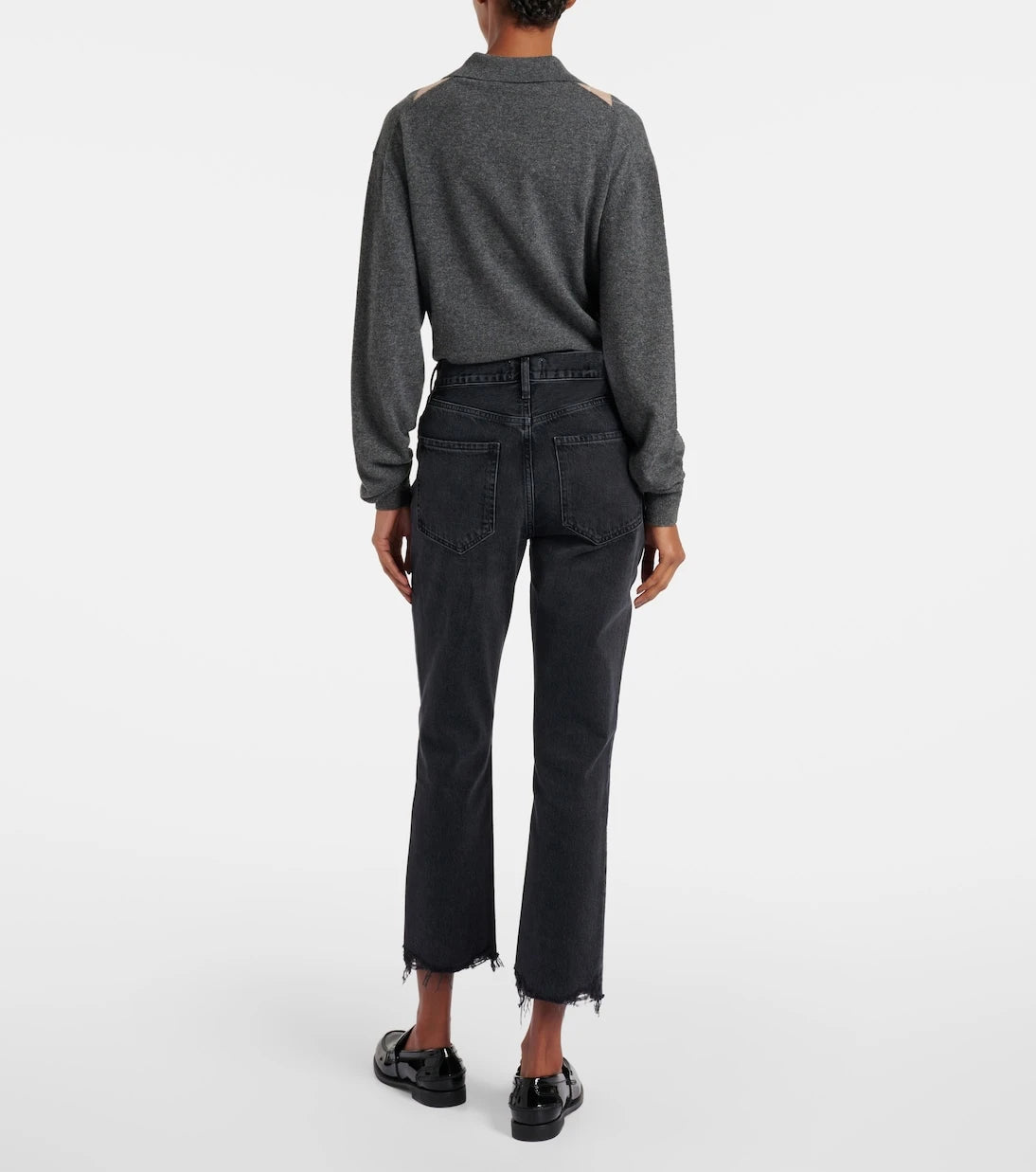 Agolde - Riley high-rise cropped straight jeans