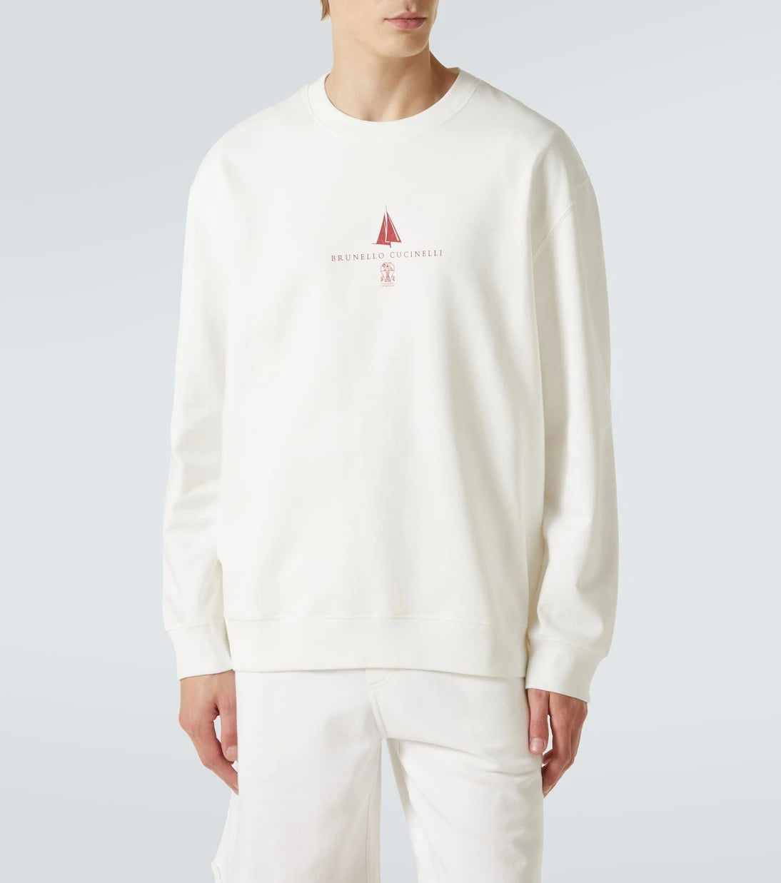 Brunello Cucinelli - Logo cotton-blend jersey sweatshirt