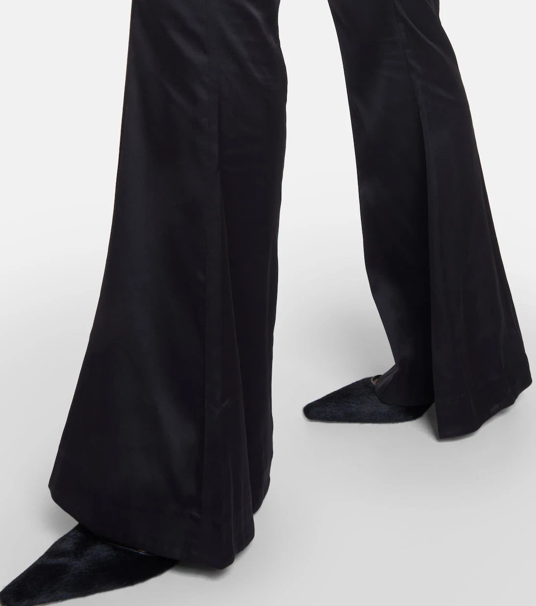 Acne Studios - Pippen high-rise satin flared pants