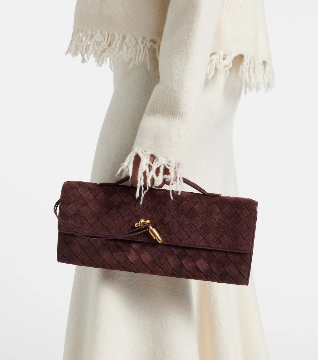 Bottega Veneta - Andiamo suede clutch