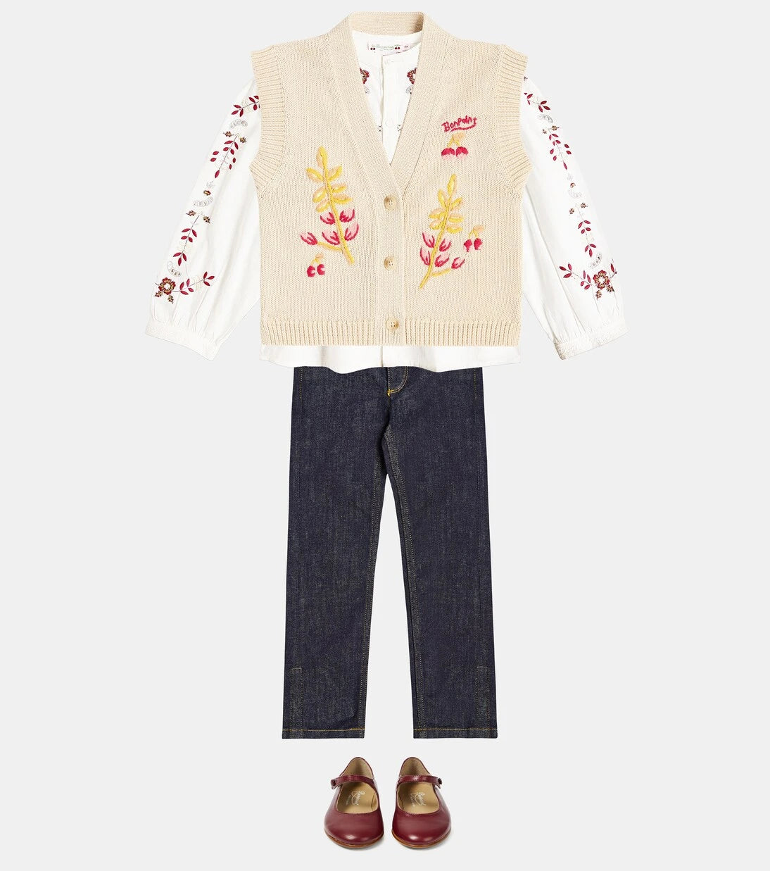 Bonpoint - Ticiana embroidered cotton vest