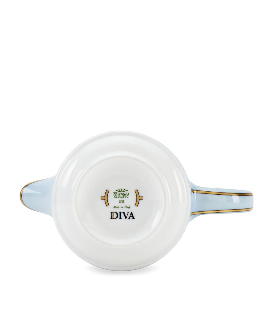 GINORI 1735 Porcelain Colonna Diva Celeste Coffee Pot (500ml)