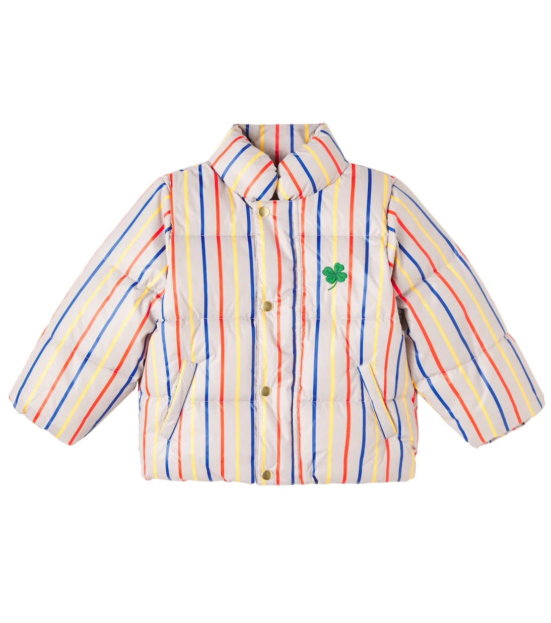 Mini Rodini - Clover striped puffer jacket