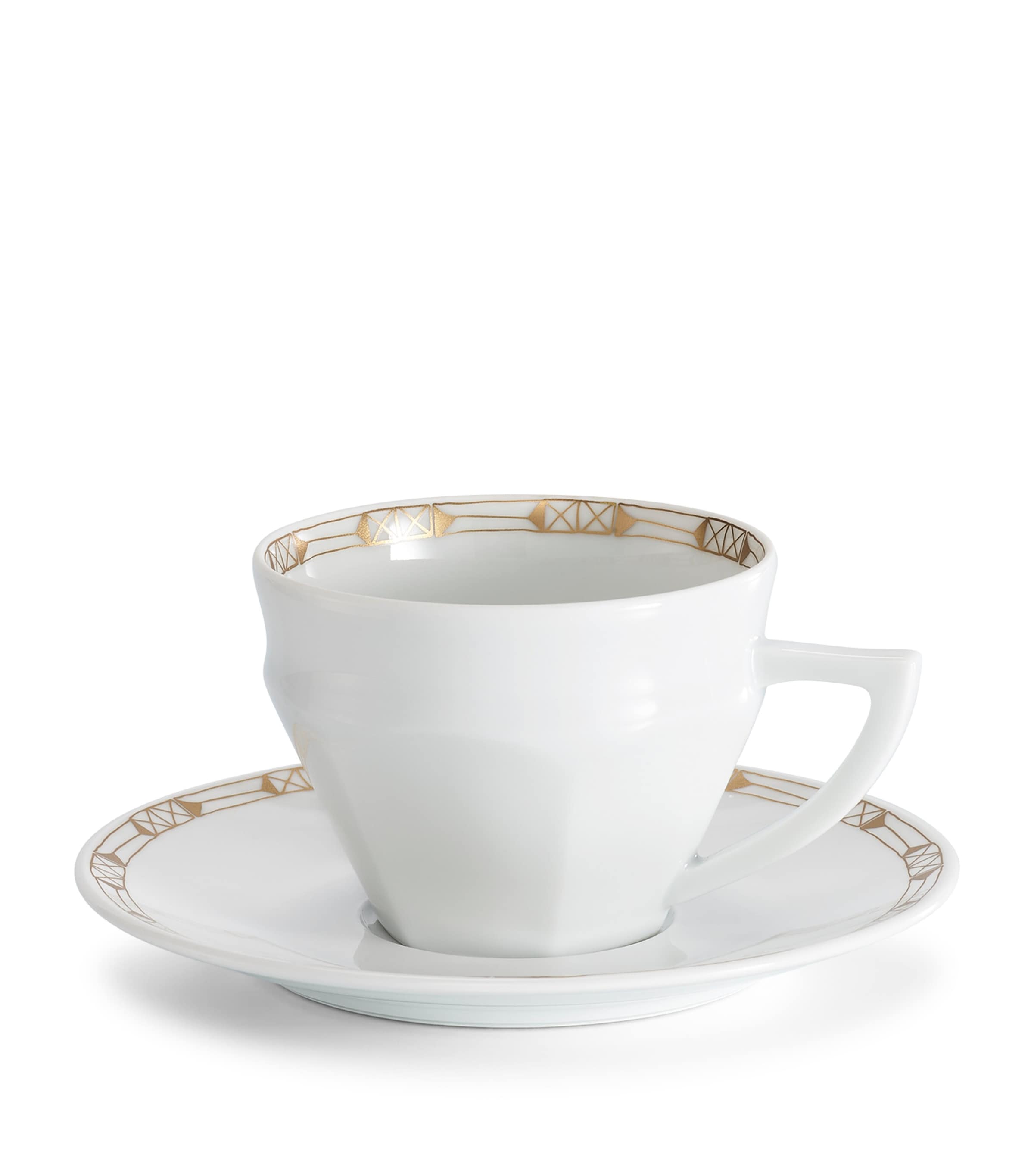 Set of 2 Porcelain Talleyrand Tea Cups and Saucers (220ml)