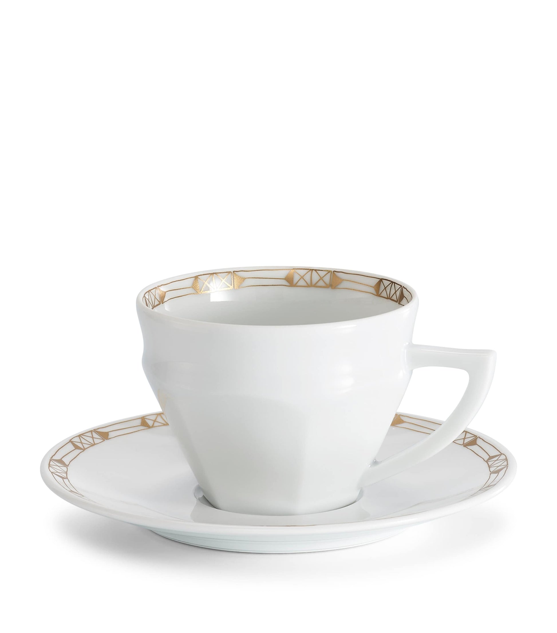 Set of 2 Porcelain Talleyrand Tea Cups and Saucers (220ml)