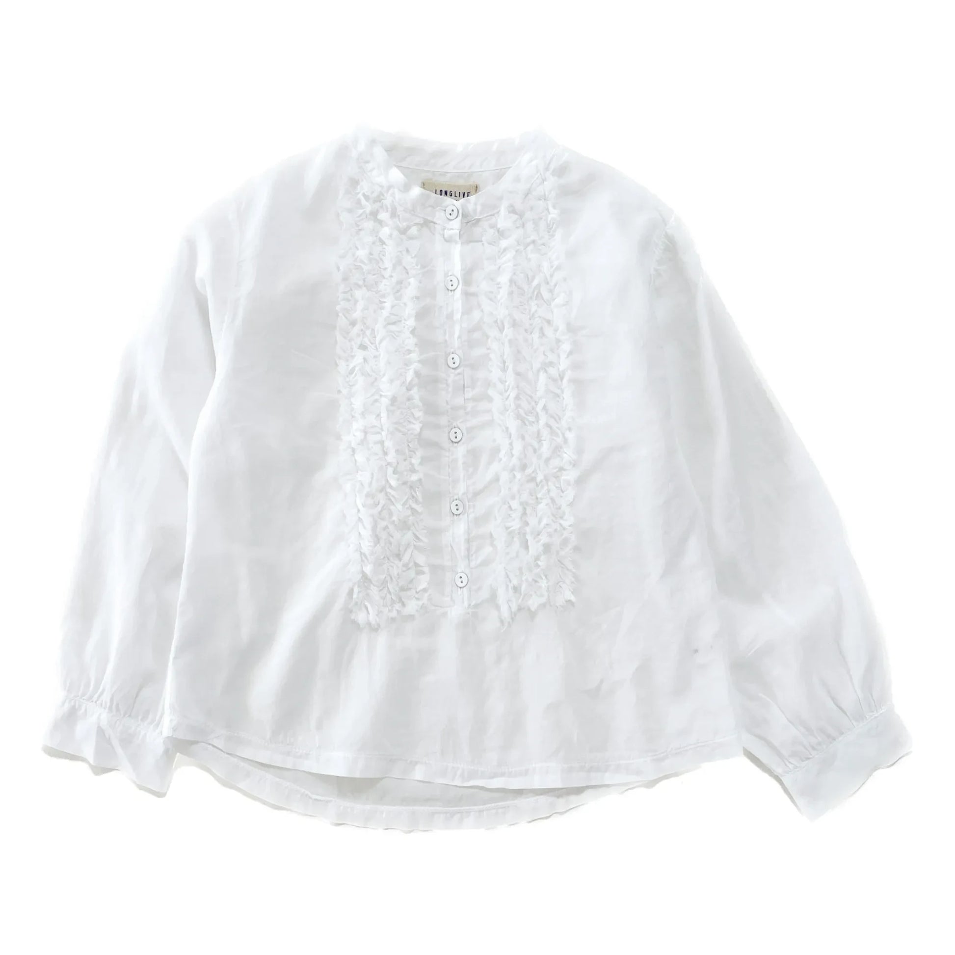 Longlivethequeen - Shirred blouse | White