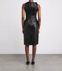 Adam Lippes Black Lambskin Hailee Midi Dress
