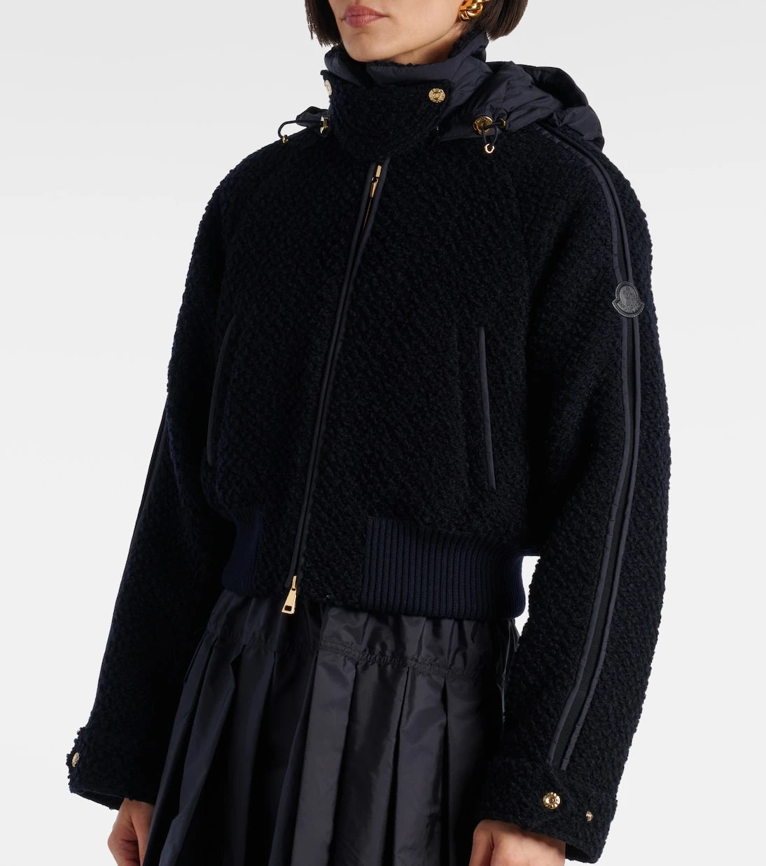 Moncler - Hooded virgin wool down jacket