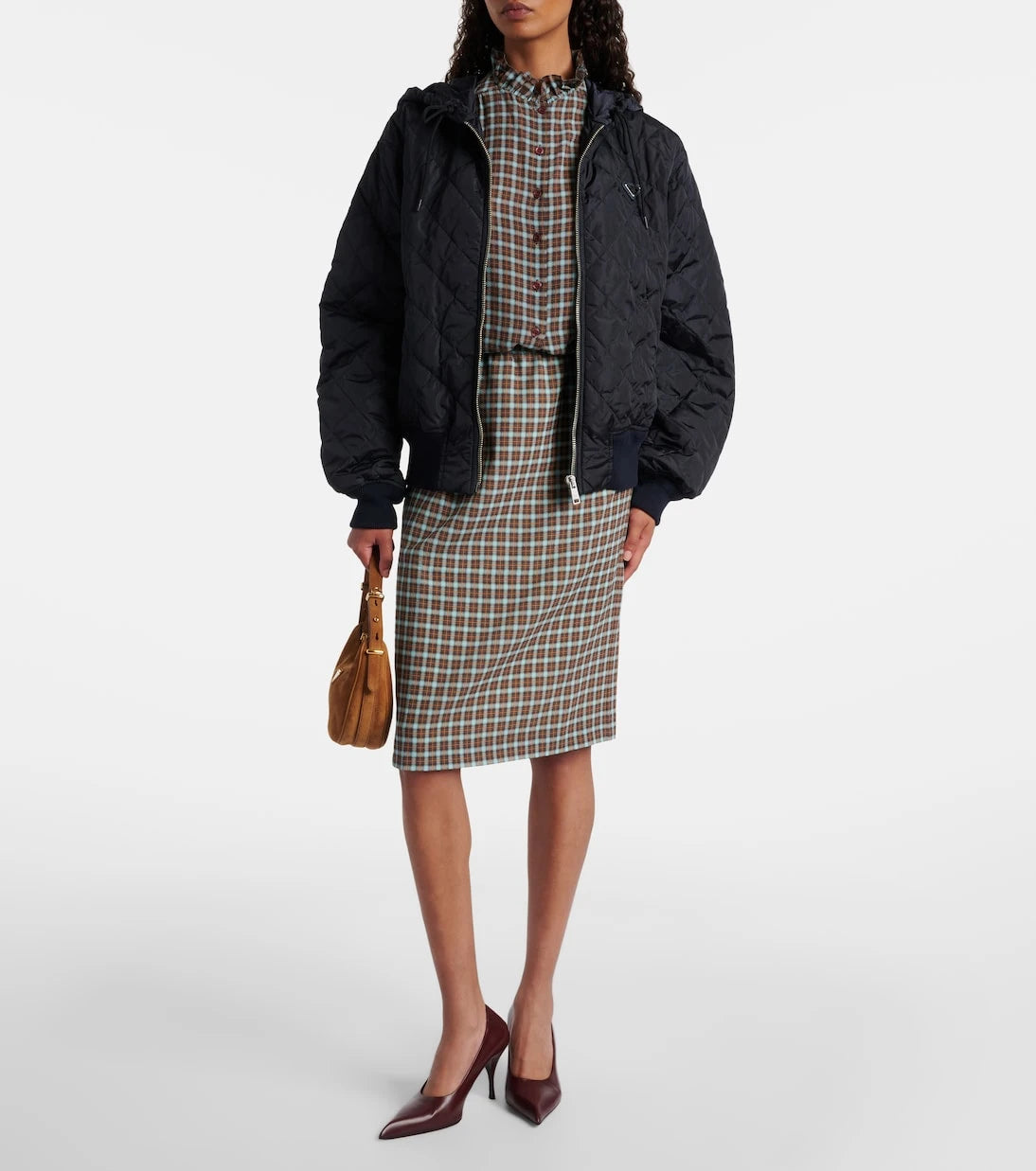 Prada - Hooded quilted jacket