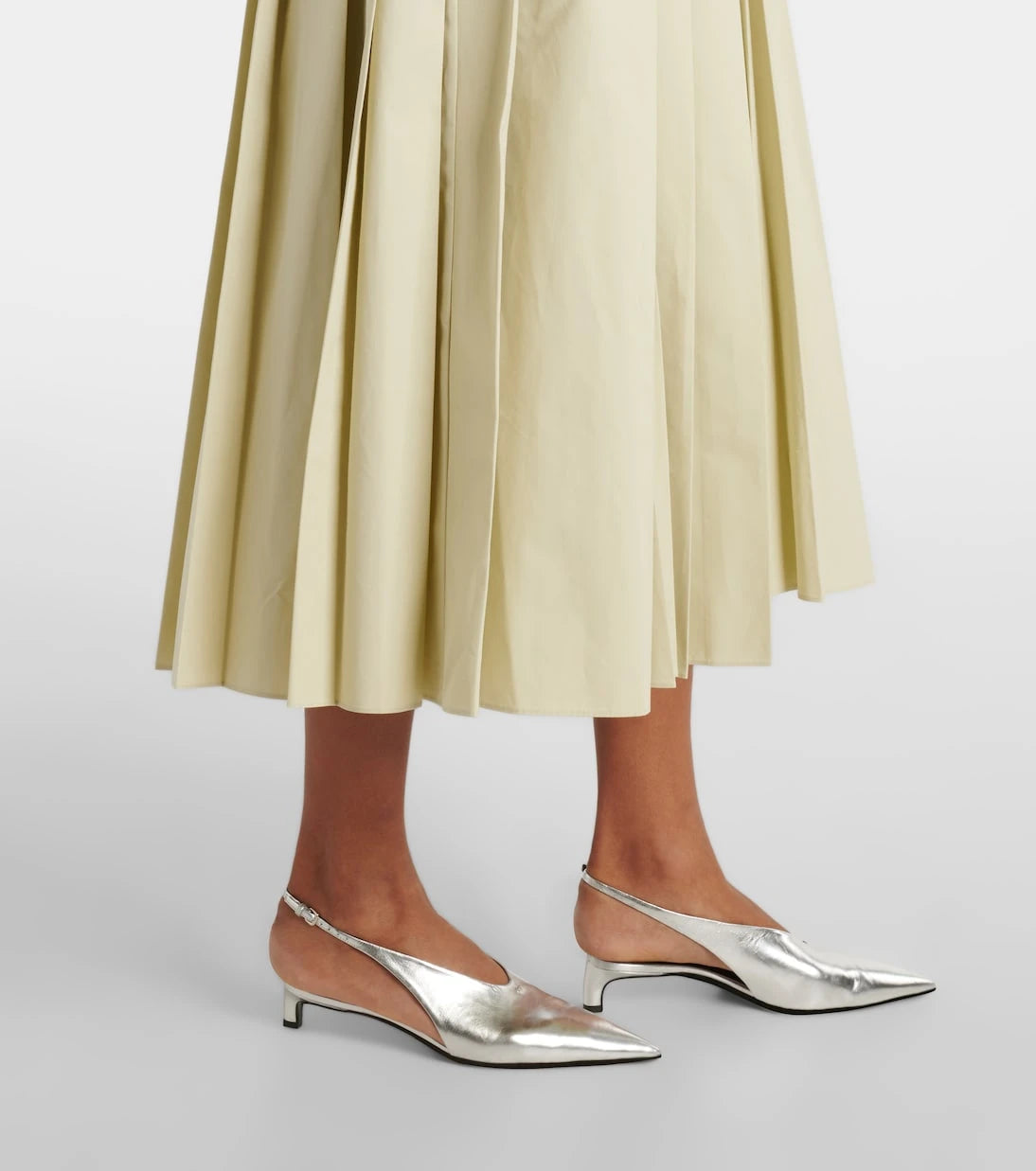 Jil Sander - Pleated cotton poplin midi dress