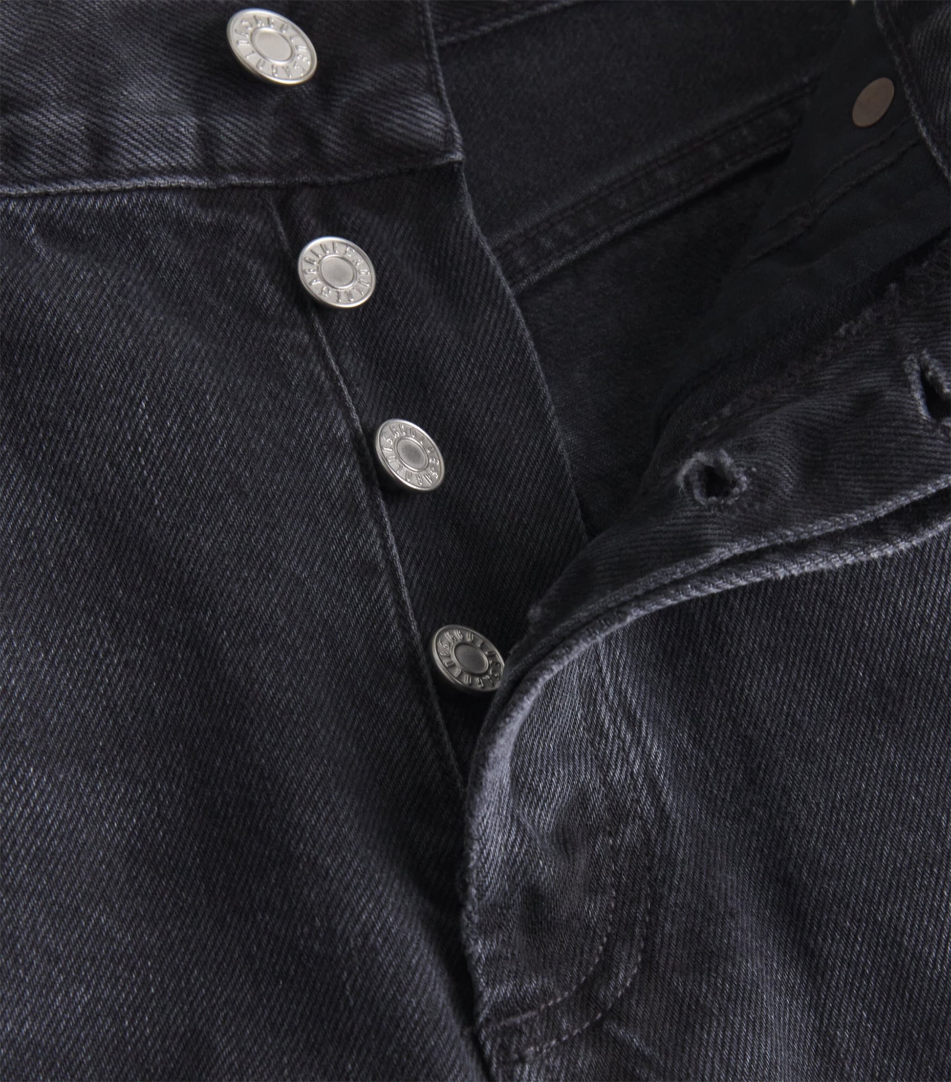 AGOLDE Black Denim Dame Wide-Leg Shorts