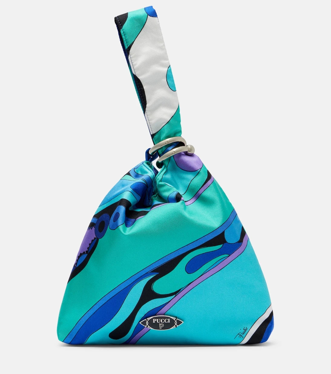 Pucci - Orchidee silk twill top-handle bag