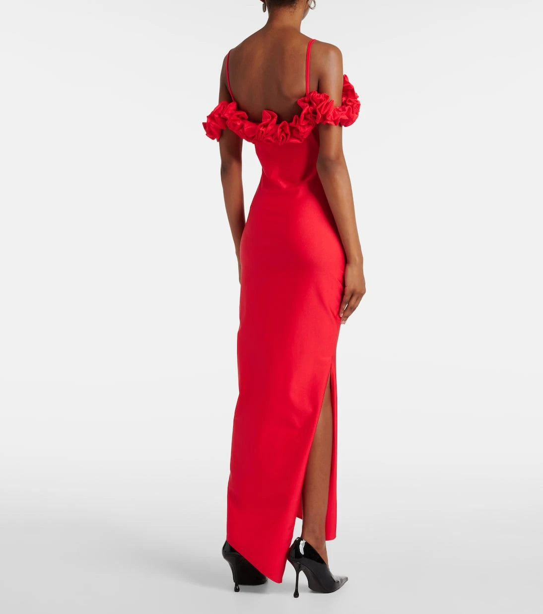 Coperni - Floral-appliqué jersey gown