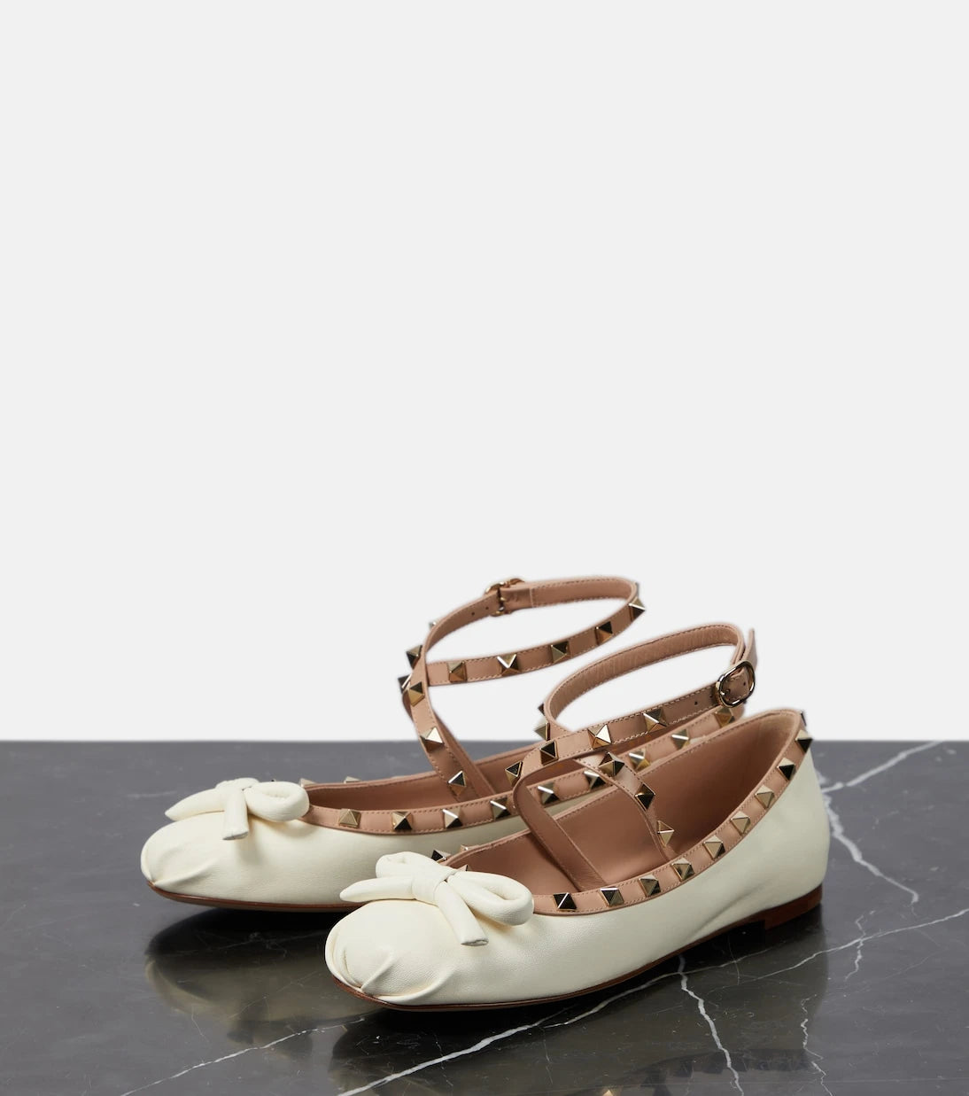 Valentino Garavani - Rockstud leather ballet flats