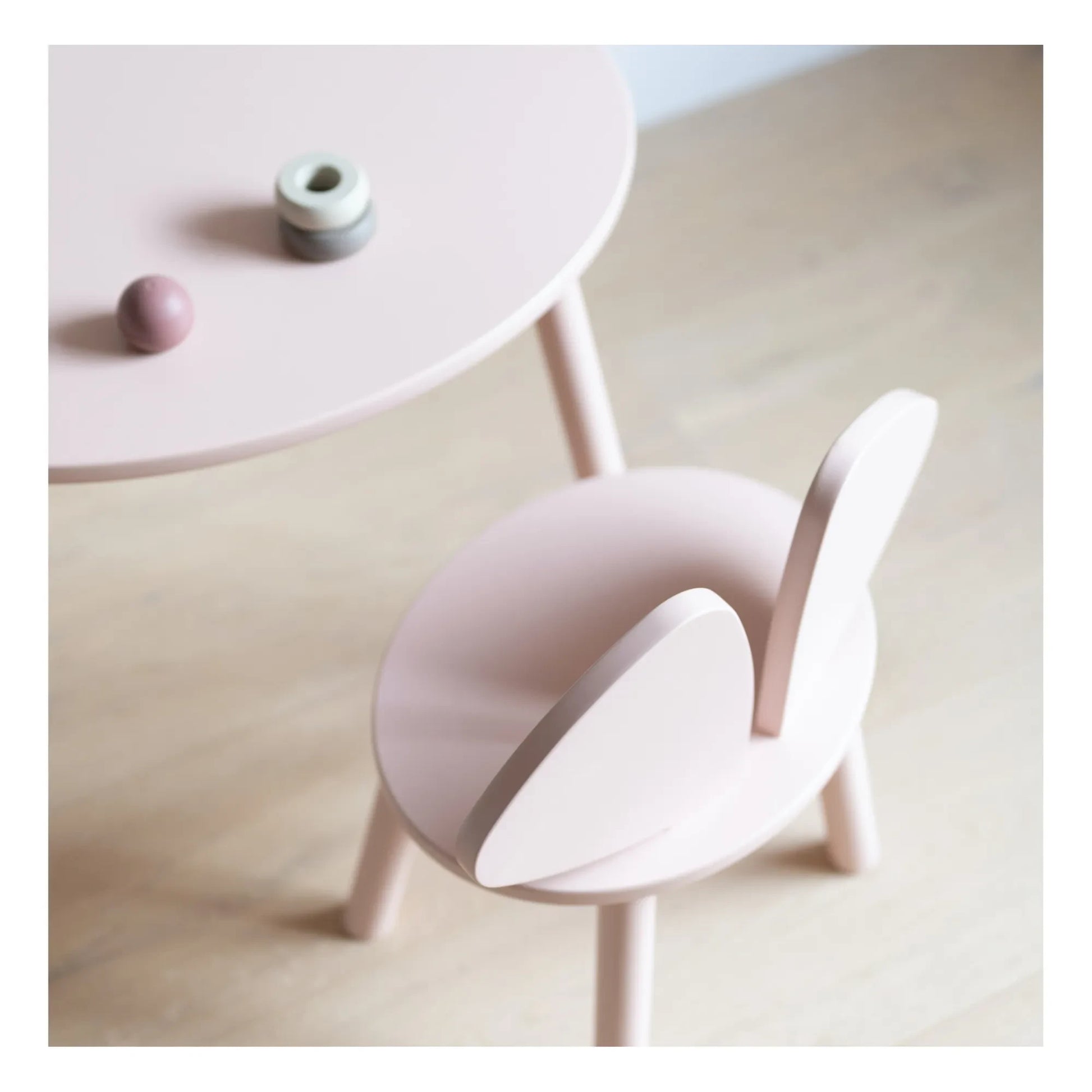 Nofred - Birch Mouse Table and Chair | Blush