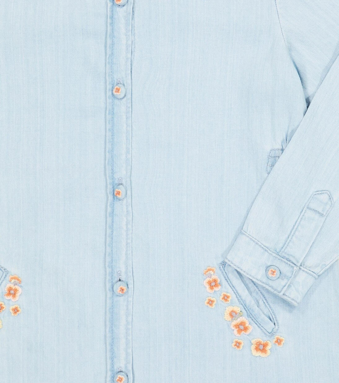 Tartine et Chocolat - Embroidered chambray dress
