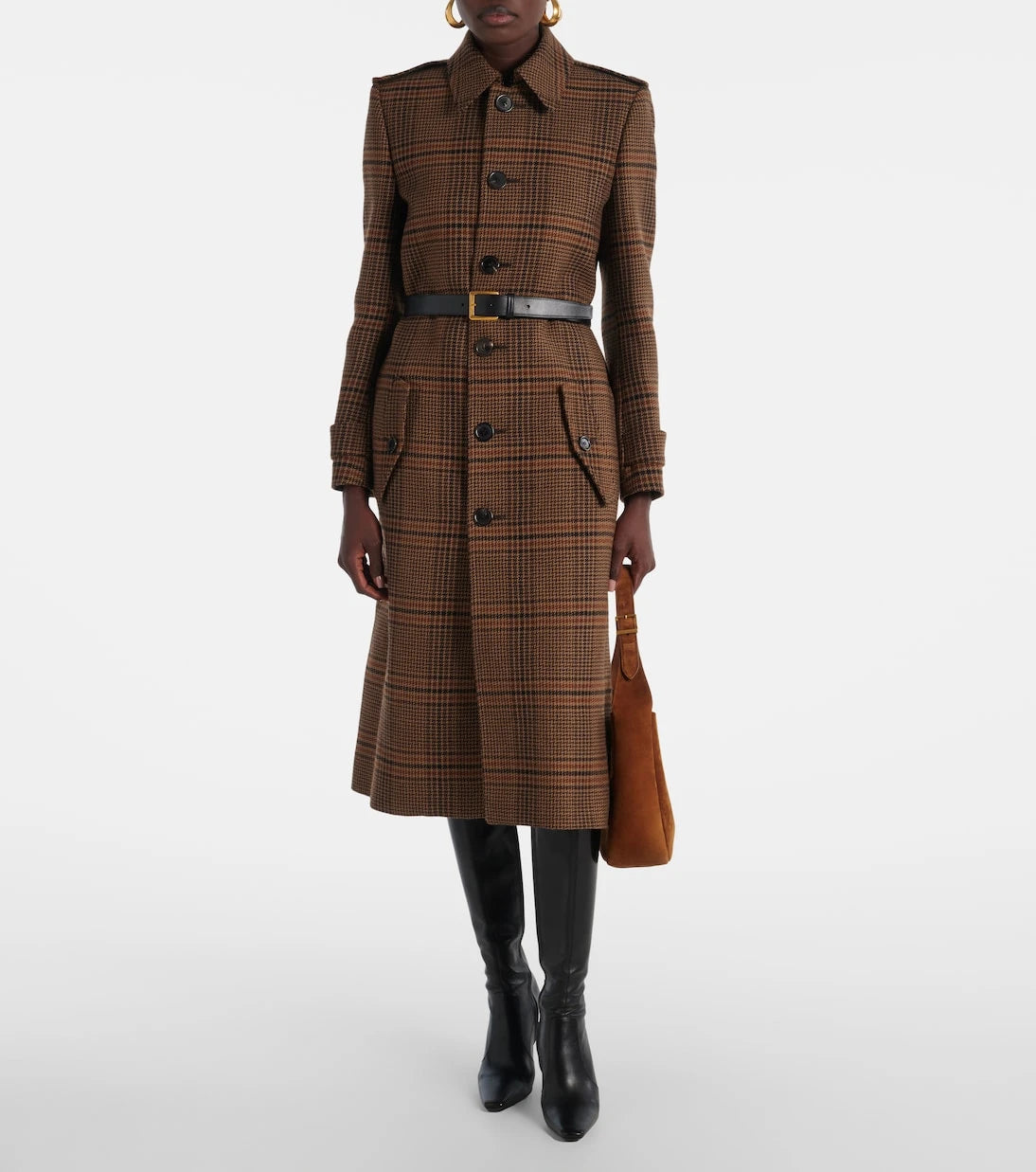 Saint Laurent - Francoise 95 leather knee-high boots