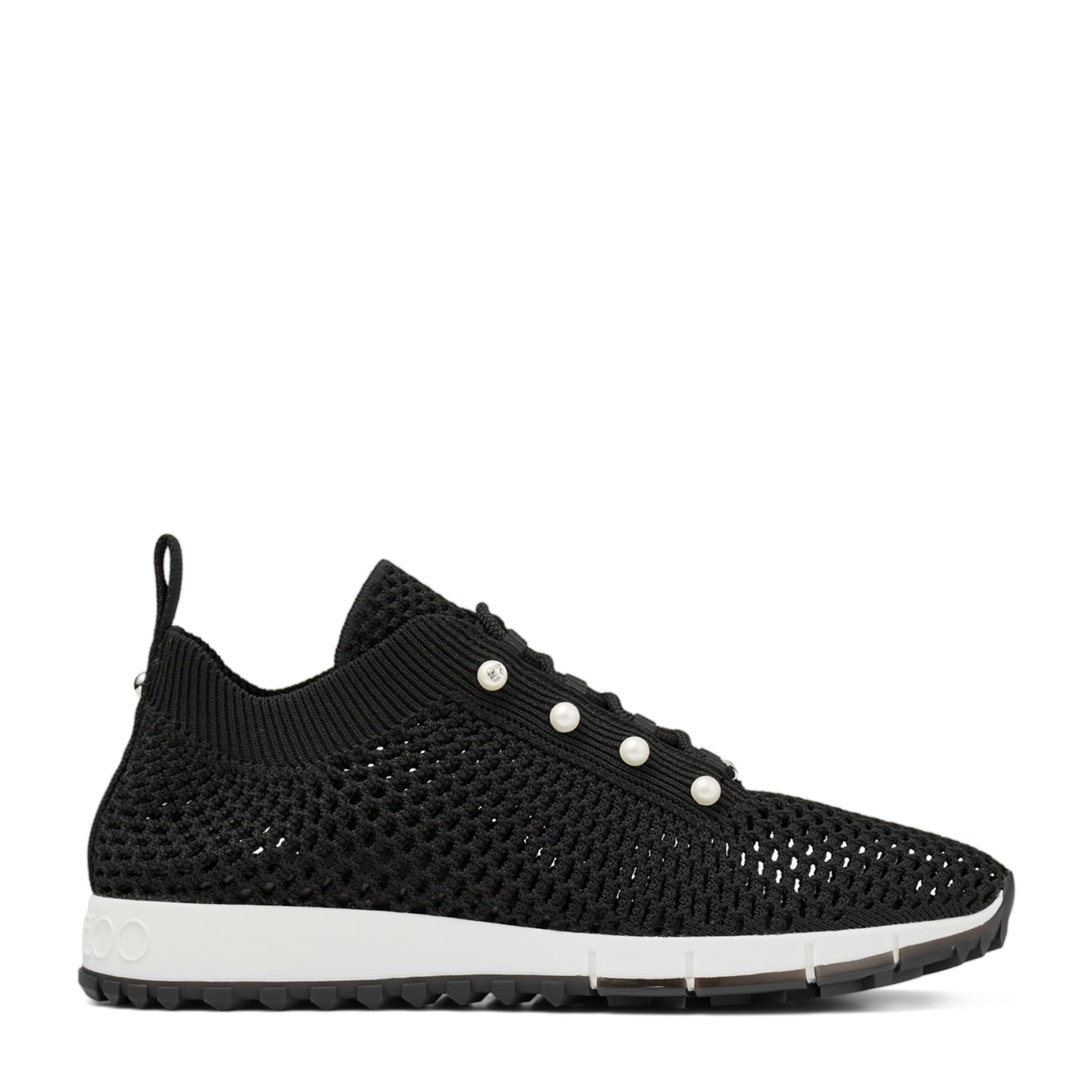 Jimmy Choo Black Embellished Veles Sneakers