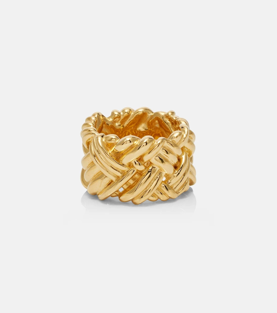 Bottega Veneta - Intreccio gold-plated sterling silver ring
