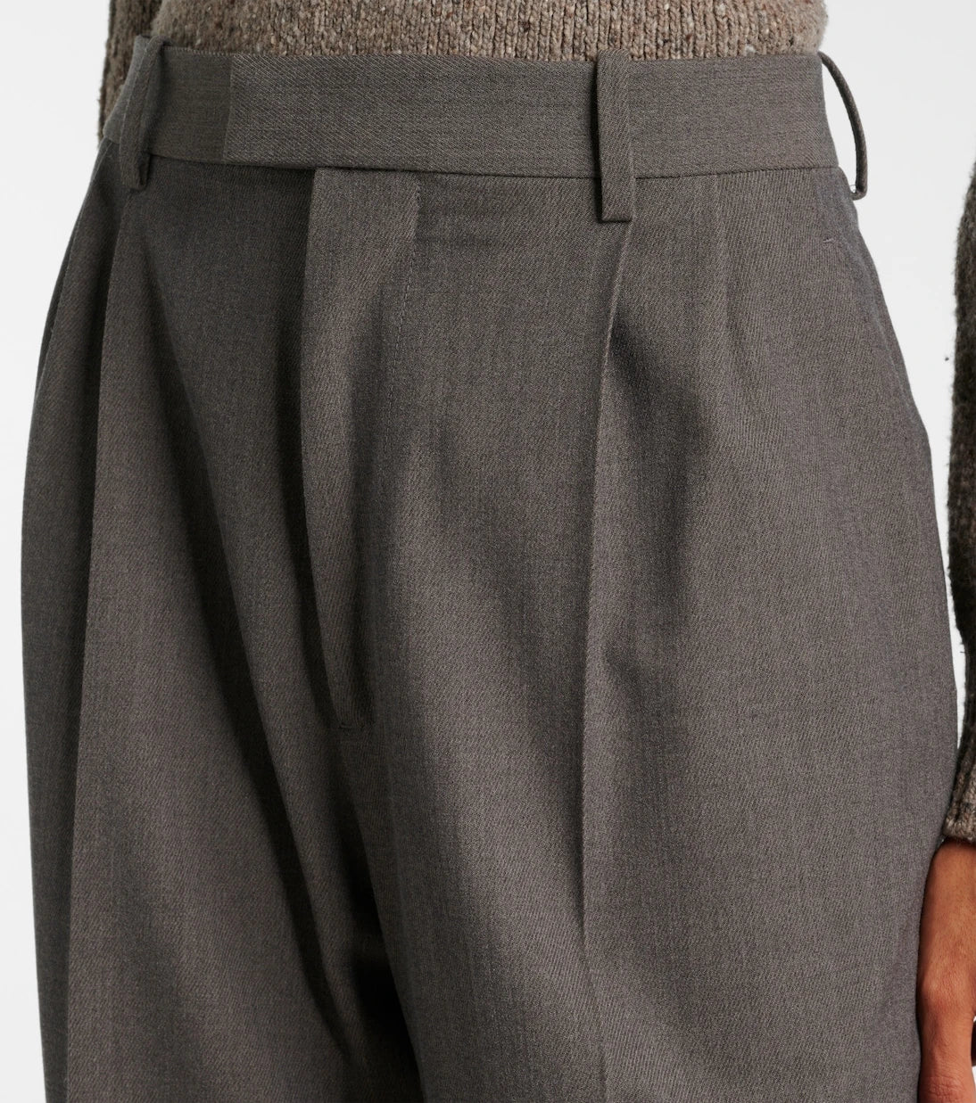 Bottega Veneta - Mid-rise wool tricotine straight pants