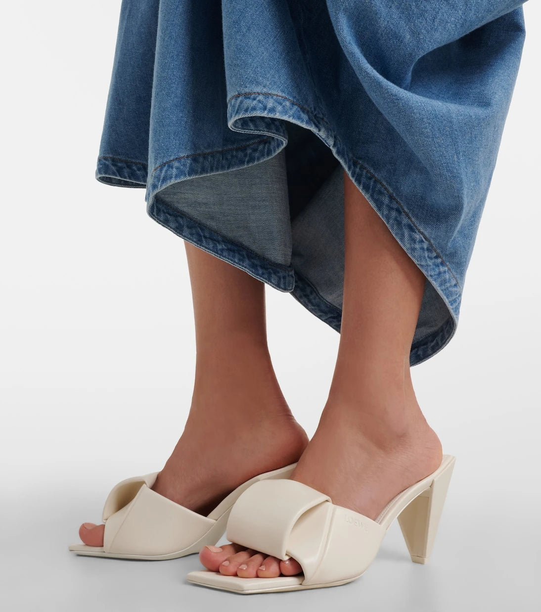 Loewe - Origami leather mules