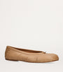 Nude Leather Tabi Ballet Flats