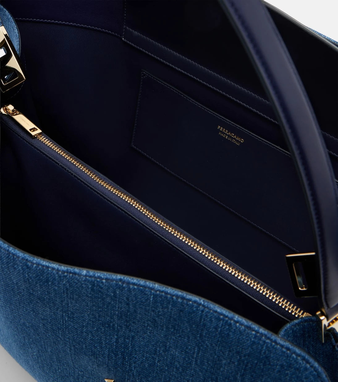 Ferragamo - Hug Large denim tote bag