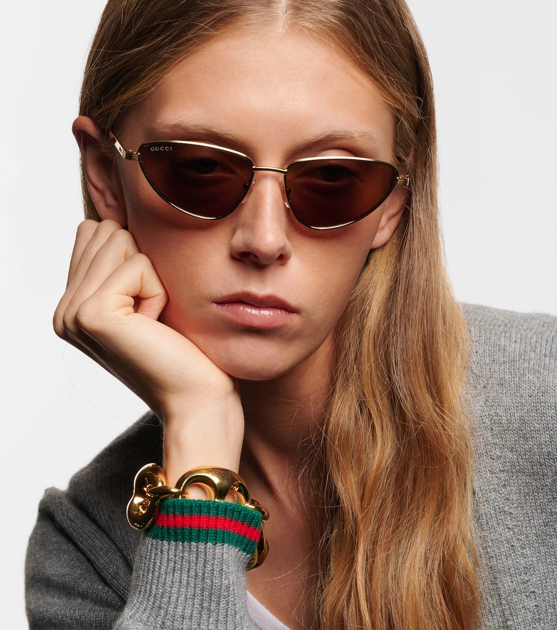 Gucci - Logo cat-eye sunglasses