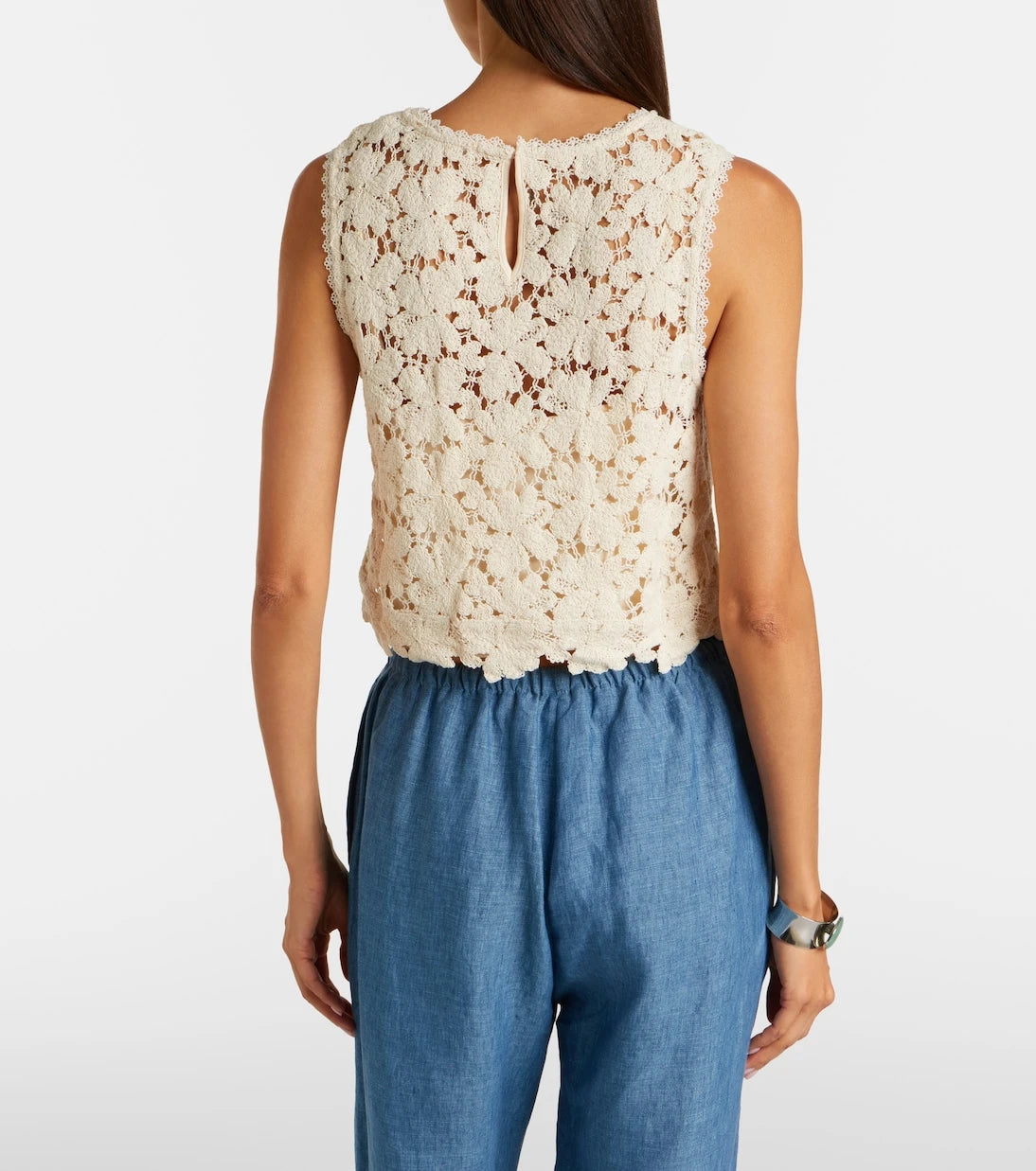 Velvet - Simona cotton-blend guipure lace top