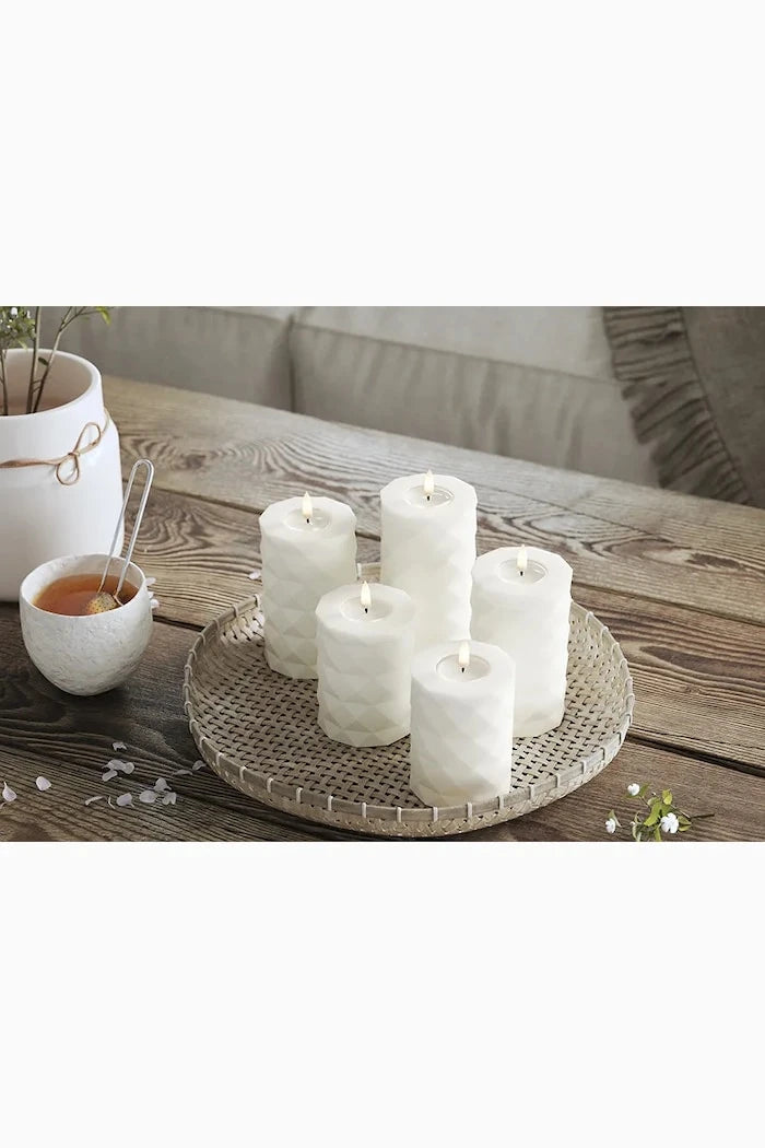 Led свещ Deluxe Homeart Square Bloklys 7,5 x 12,5 cm