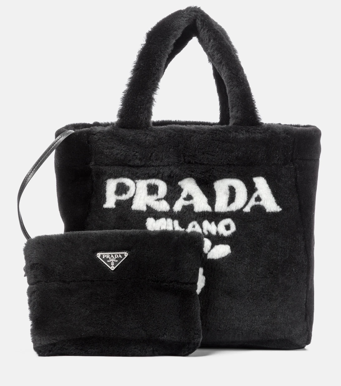 Prada - Medium shearling tote
